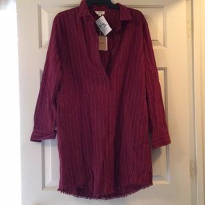 Maroon tunic dress